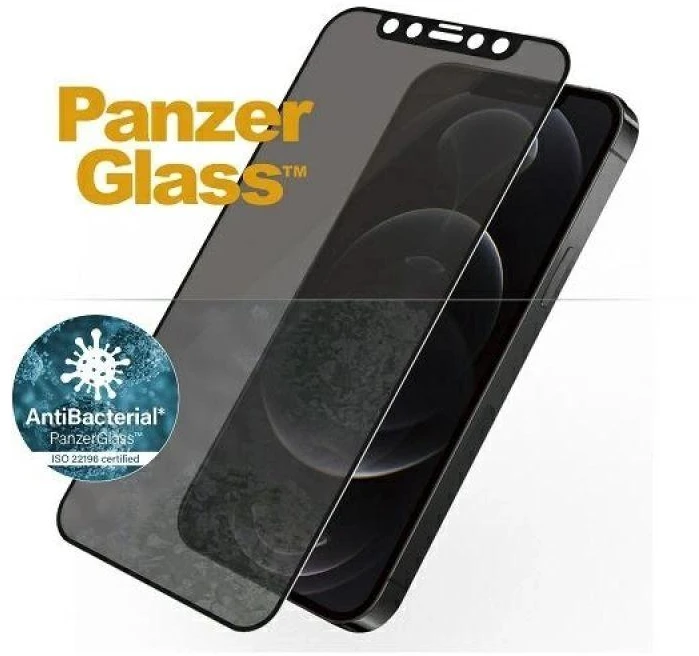 Panzer Glass PanzerGlass | Apple | Skirta iPhone 12/12 Pro | Stiklas | Juodas | Tinka atvejams | Privatumo stiklas