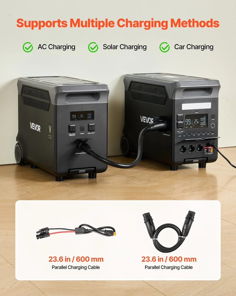 VEVOR Papildoma baterija nešiojamiems įrenginiams 3840Wh