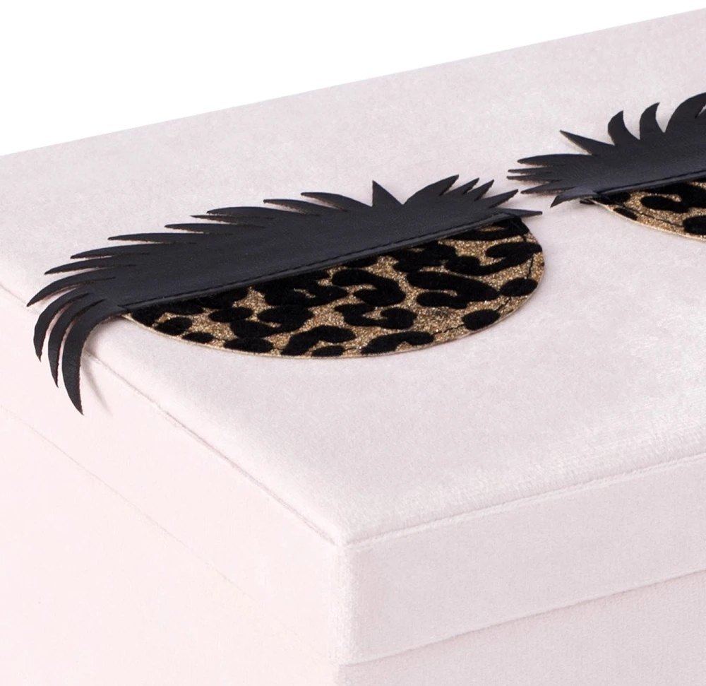 AmeliaHome Papuošalų dėžutė rožinė AH Lashes 19×12