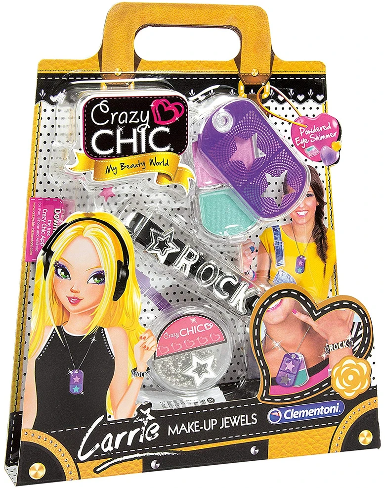 Papuošalų kūrimo rinkinys Clementoni Crazy Chic Carrie, 23 × 23 × 9 cm