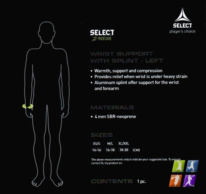 Select Pasirinkite Profcare Neoprene 6700 riešo apsaugą