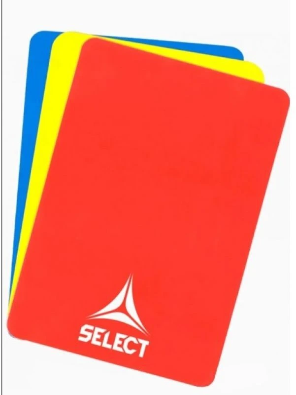 SELECT TEISĖJO KORTELĖS RAUDONA IR GELTONA IR MĖLYNA