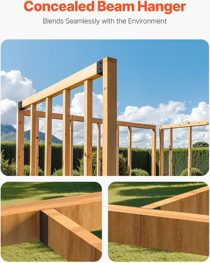 VEVOR 24 vnt. paslėptų sijos laikiklių 49x92 mm