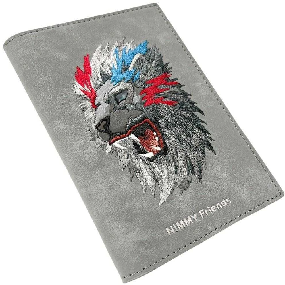 Passport dėklas Nimmy wallet Raptor Lion pilkos spalvos