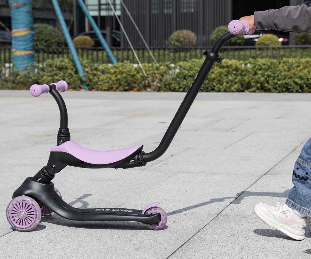 MILLY MALLY 6313 Qplay Sema Evo 3in1 violetinis paspirtukas