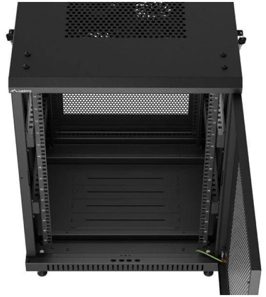 Lanberg grindų spintelė 19" 15U 600x600 juoda perforuotos durys