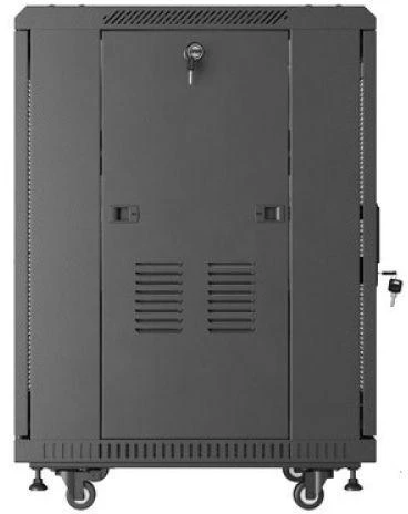 Lanberg grindų spintelė 19" 15U 600x600 juoda perforuotos durys