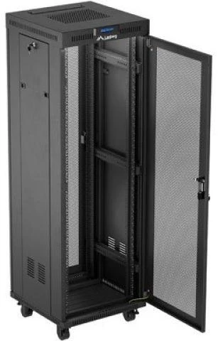 LANBERG Rack spintelė 19 laisvai stovinti 37U 600x600 plokščia pakuotė su tinklelio durelėmis LCD juodas