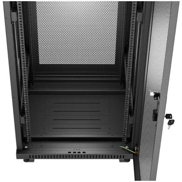 LANBERG Rack spintelė 19 laisvai stovinti 37U 600x600 plokščia pakuotė su tinklelio durelėmis LCD juodas