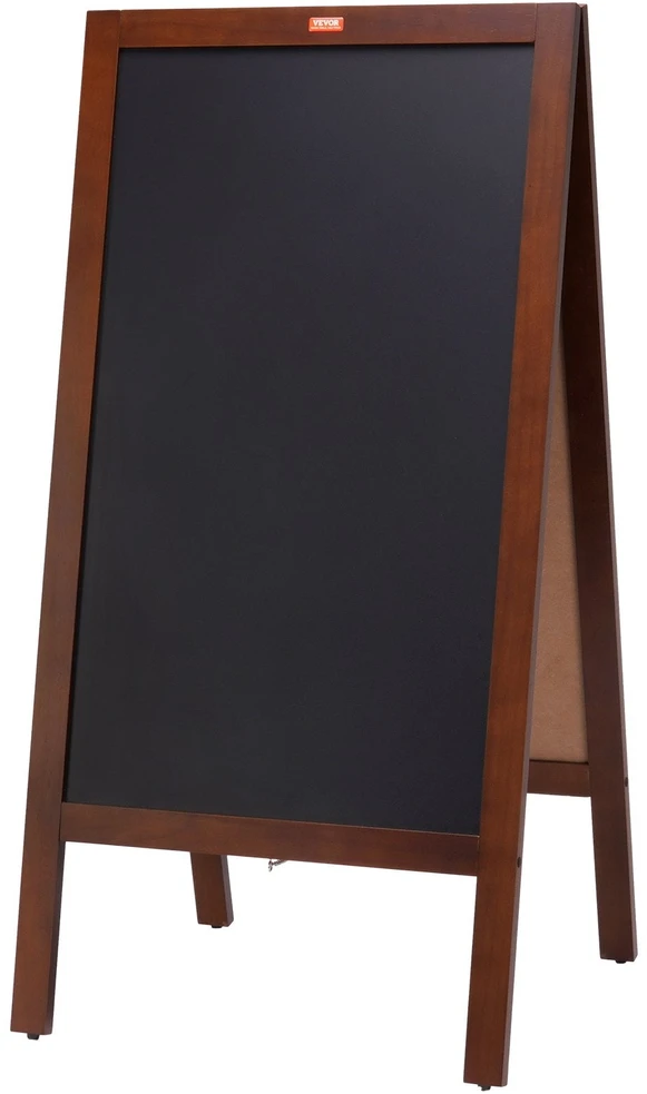 VEVOR Dvipusė lauko lentelė su kreida 50x100 cm