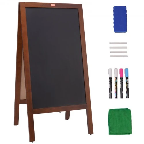 VEVOR Dvipusė lauko lentelė su kreida 50x100 cm