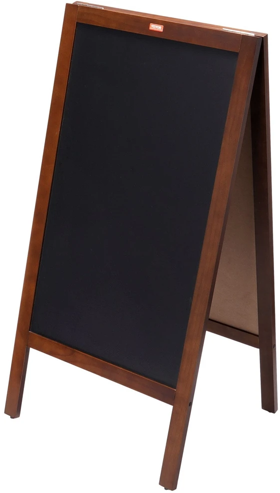VEVOR Dvipusė lauko lentelė su kreida 50x100 cm