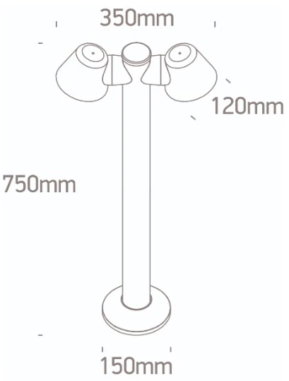 Pastatomas lauko šviestuvas, 2xGU10, antracito sp., IP65, 67534C/AN