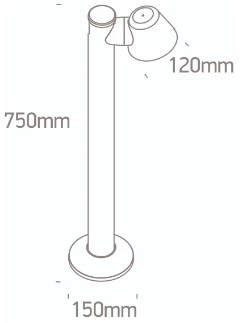 Pastatomas lauko šviestuvas, GU10, antracito sp., IP65, 67534B/AN