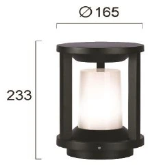 Pastatomas lauko šviestuvas KOREY, E27, juodas, IP54, 4321400