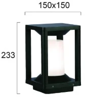 Pastatomas lauko šviestuvas KOREY, E27, juodas, IP54, 4321500