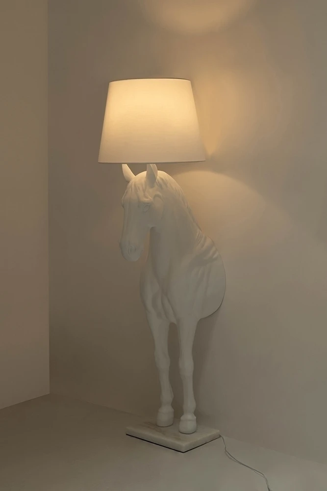 Pastatomas šviestuvas HORSE STAND M, E27, baltas