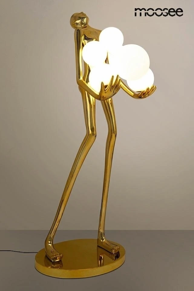 Pastatomas šviestuvas HUMAN, 6xE27, aukso sp.