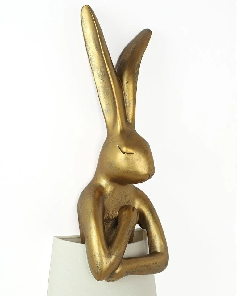 Pastatomas šviestuvas RABBIT, 150cm, E27, aukso/baltos sp.