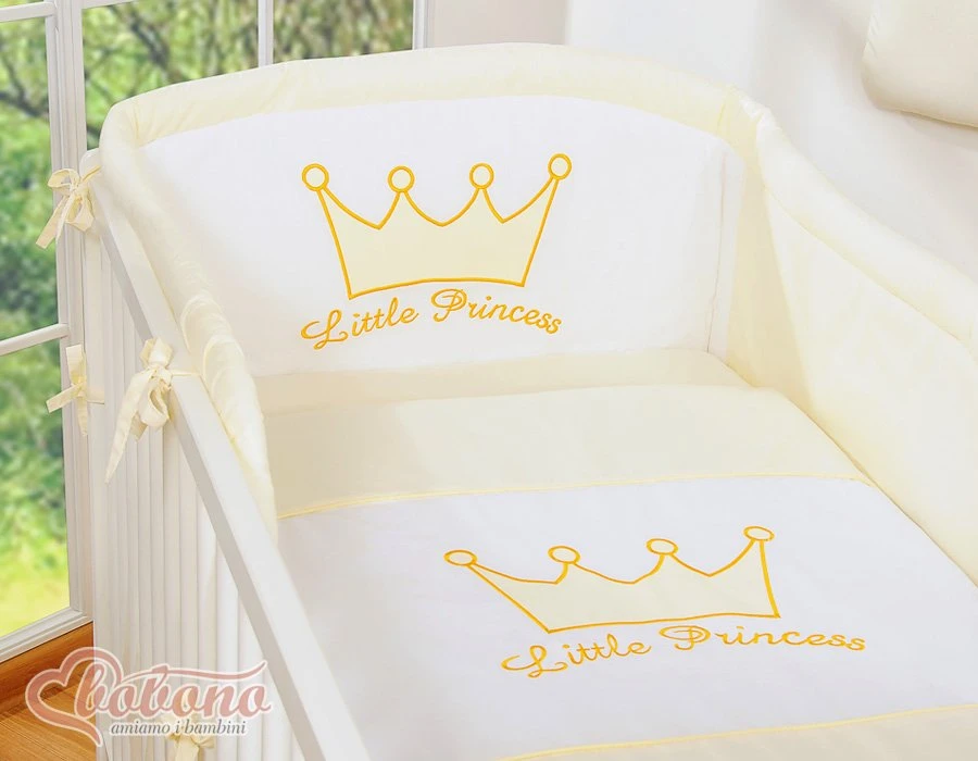 Patalynės komplektas 2 dalių kreminis Little Prince/Princess – saldžiam ir jaukiam miegui.