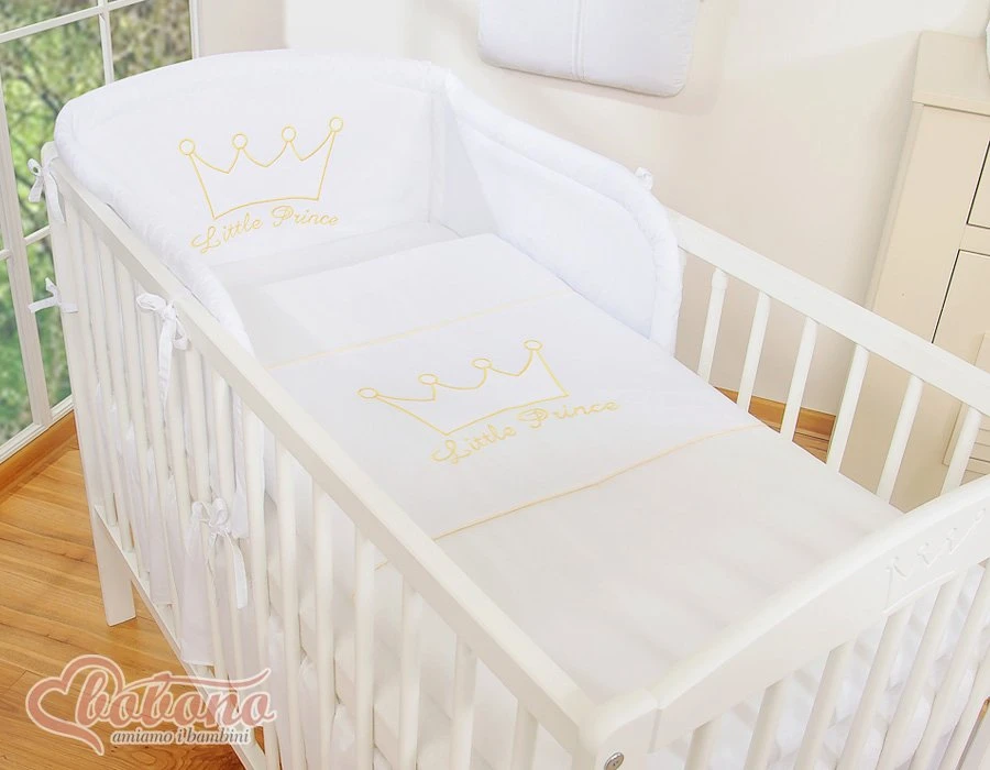 Patalynės komplektas 3 dalių baltas Little Prince/Princess – saldžiam ir ramiam miegui.