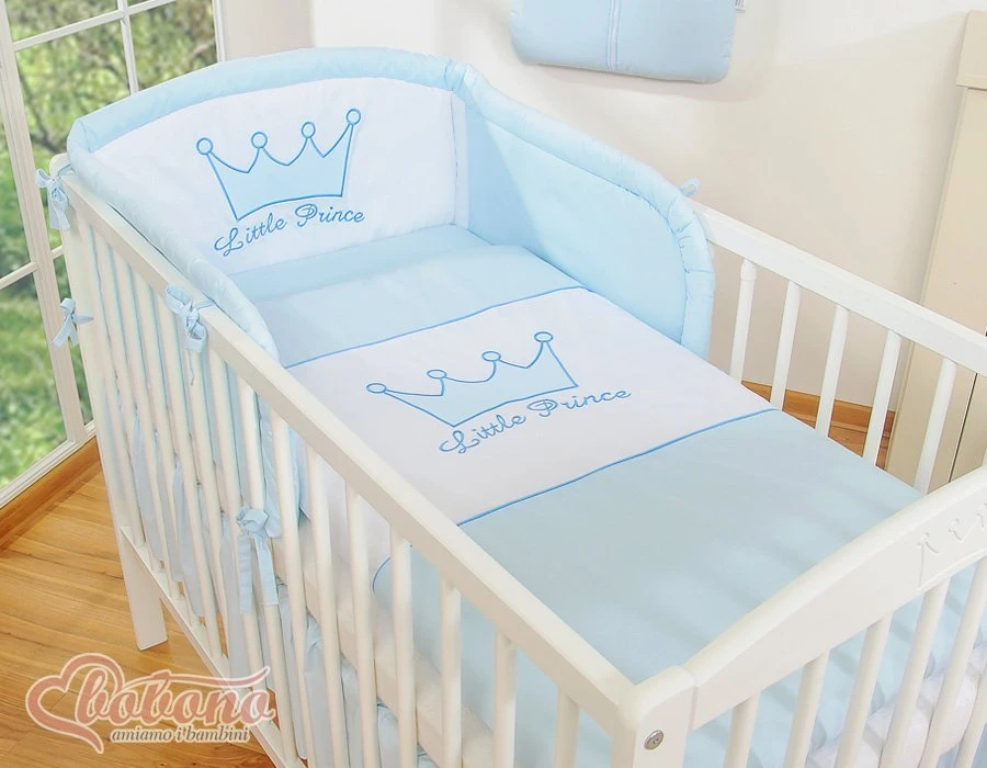 Patalynės komplektas 3 dalių Little Prince/Princess mėlynas – jaukumui ir saldžiam miegui.