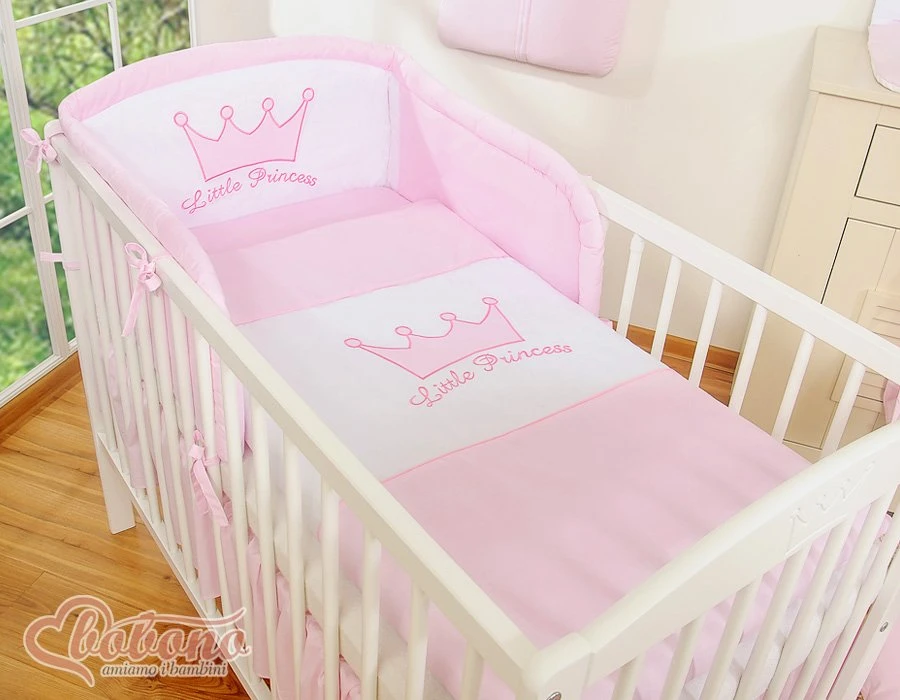 Patalynės komplektas 3 dalių rožinis Little Prince/Princess – saldžiam ir jaukiam miegui.