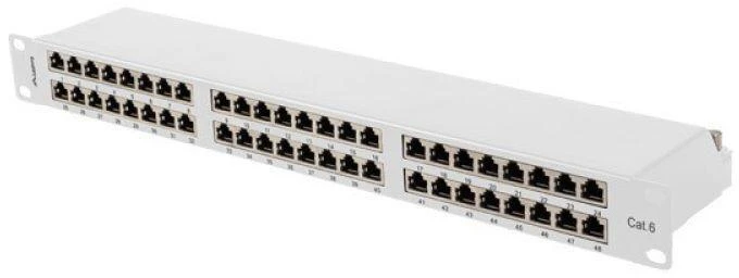 Lanberg Patch Panel 48 port 1U 19" kat.6 FTP ekranowany pilka