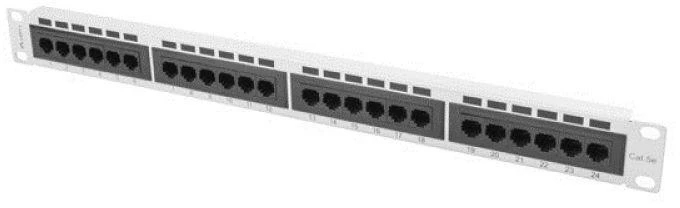 LANBERG PPU5-1024-S Patch Panel 24 prievadai 1U kat. 5e pilkas