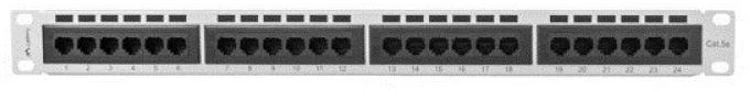 LANBERG PPU5-1024-S Patch Panel 24 prievadai 1U kat. 5e pilkas