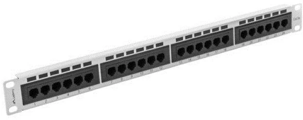 LANBERG PPU5-1024-S Patch Panel 24 prievadai 1U kat. 5e pilkas