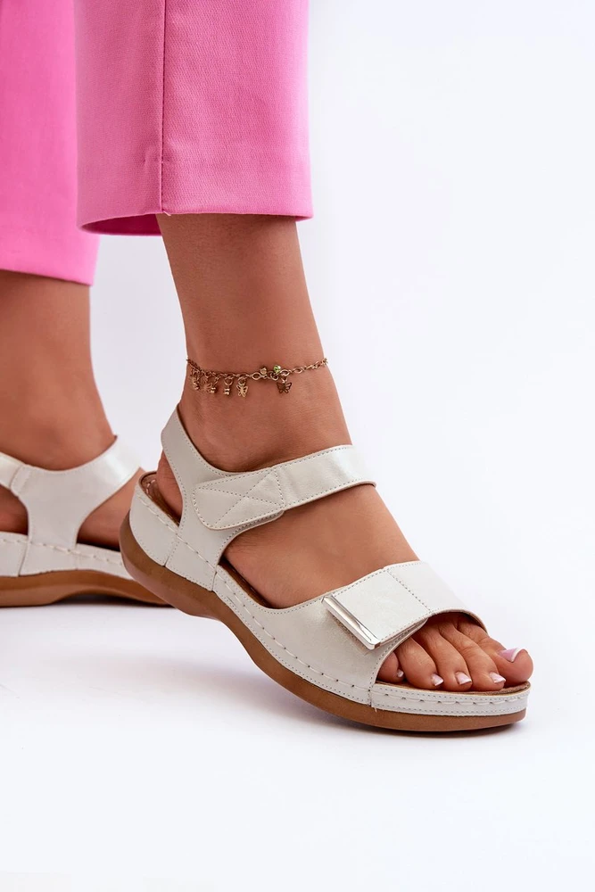 Patogios moteriški sandalai su Velcro Sidabrinis Iphiope