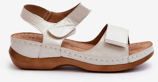 Patogios moteriški sandalai su Velcro Sidabrinis Iphiope