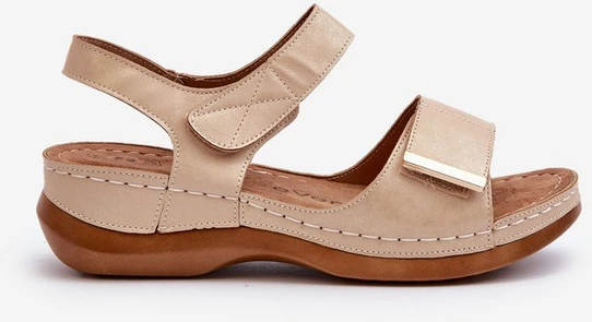 Patogios šlepetės su Velcro Smėlio spalvos Iphiope