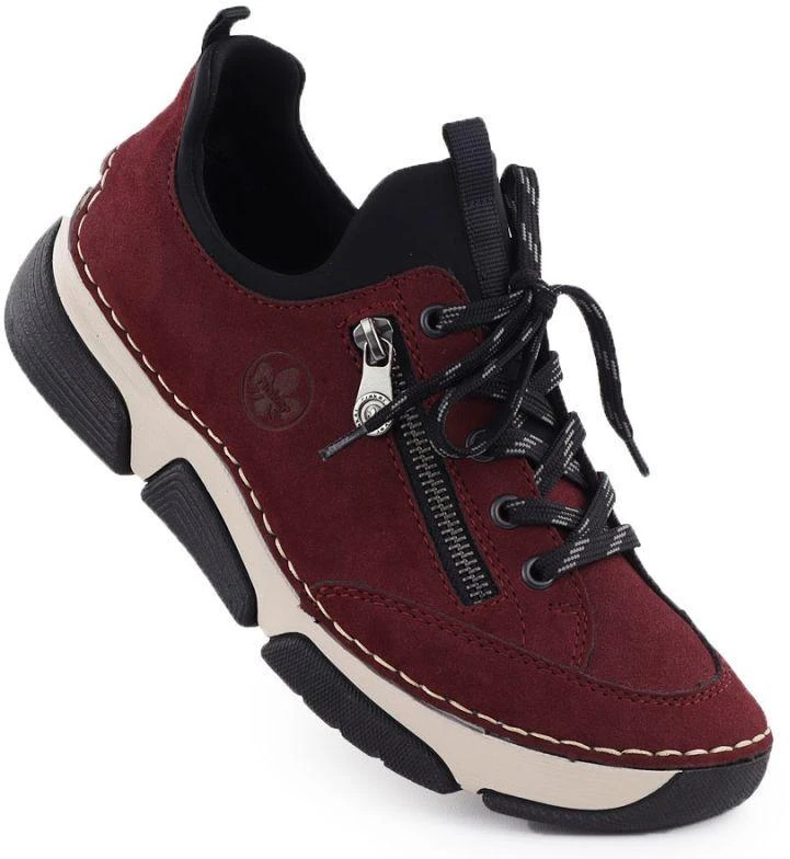 Patogūs moteriški bordo batai Rieker 45973-36