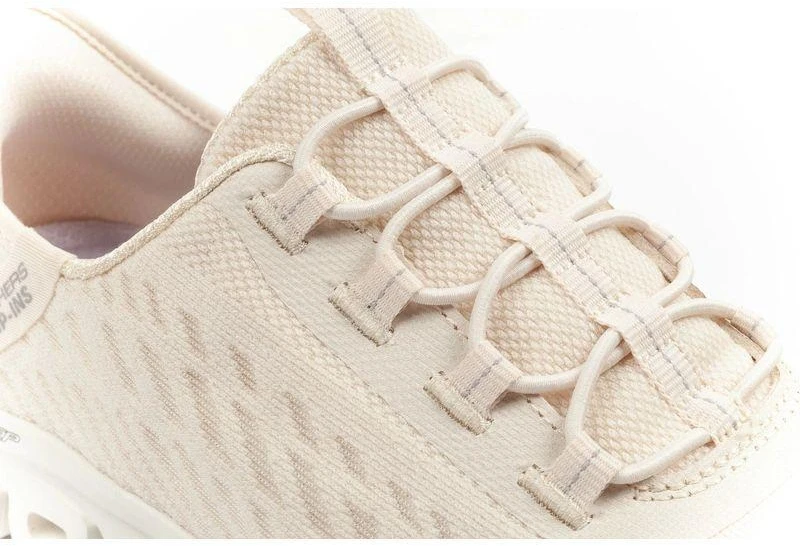 Patogūs Skechers Glide-Step moteriški ecru spalvos įsispiriami sportiniai bateliai