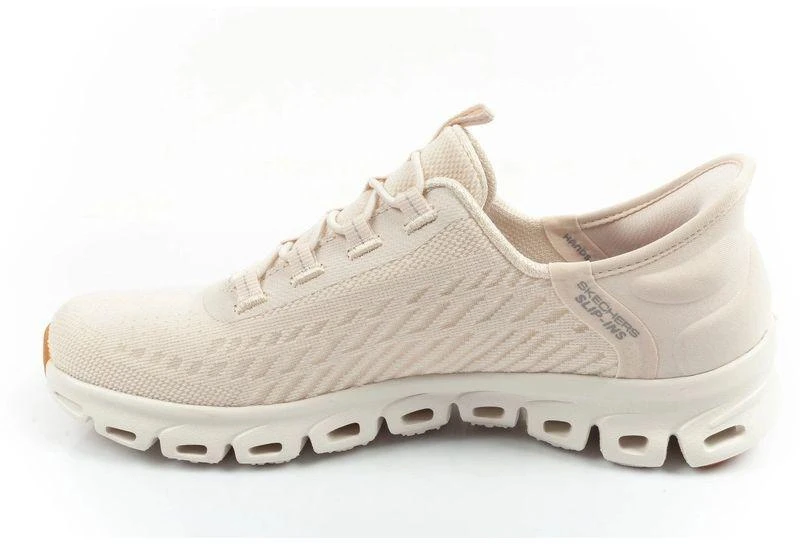 Patogūs Skechers Glide-Step moteriški ecru spalvos įsispiriami sportiniai bateliai
