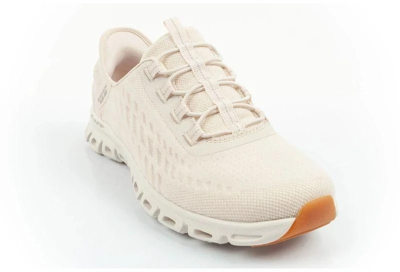 Patogūs Skechers Glide-Step moteriški ecru spalvos įsispiriami sportiniai bateliai