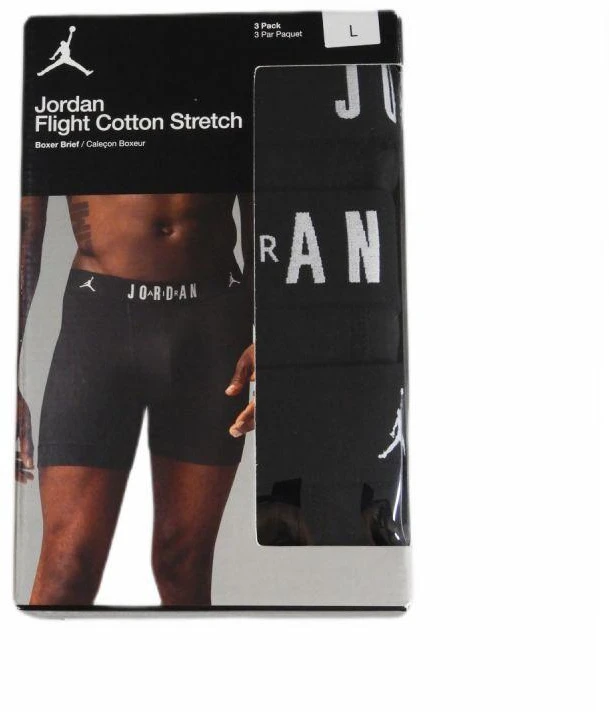 Patogūs vyriški bokseriai Jordan Boxers 3 vnt. Juodi - JM0622-023