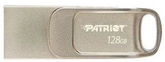 Patriot Memory Tab T560 128GB USB atmintinė, dviguba USB 120MB/s (PS128GT560DS5D), Sidabrinis