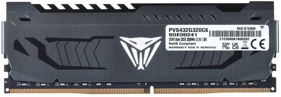 Operatyvioji atmintis (RAM) Patriot Atmintis DDR4 Viper Steel 32GB/3200 (1 x 32GB) Pilkas CL16