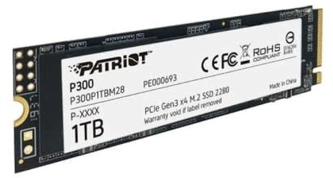 Ausinės Patriot Viper P300 M.2 PCI-Ex4 NVMe 1TB SSD