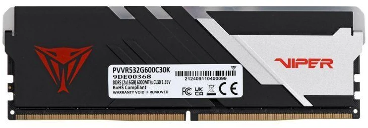 Patriot Viper Venom RGB DDR5 2x16GB 6000MHz CL30 XMP3