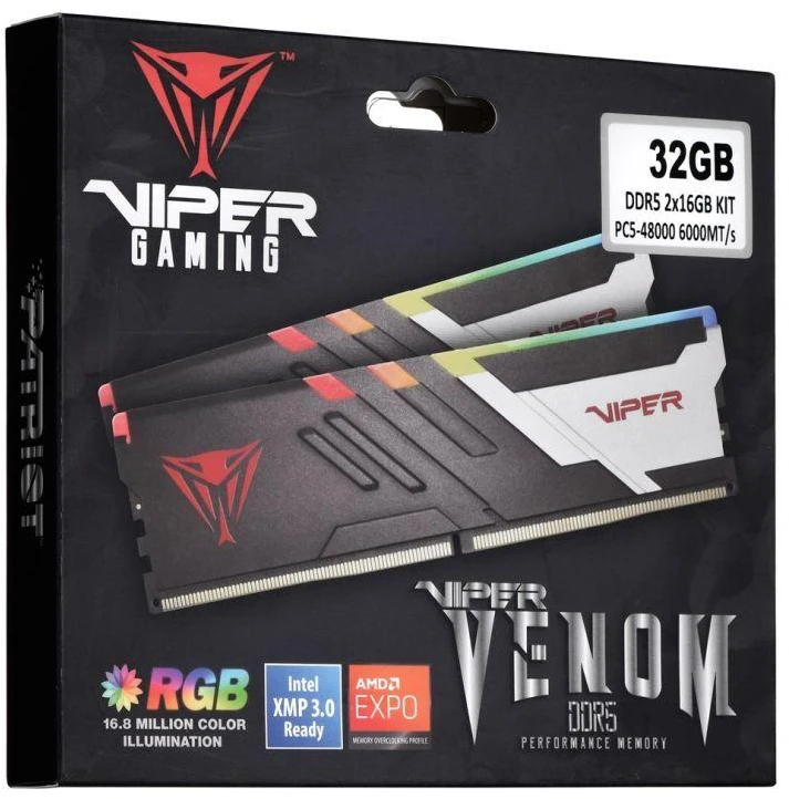 Patriot Viper Venom RGB DDR5 2x16GB 6000MHz CL30 XMP3