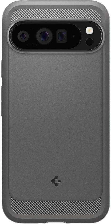 Google Pixel 9 PRO XL Spigen Rugged Armor Marble dėklas telefonui pilkos spalvos