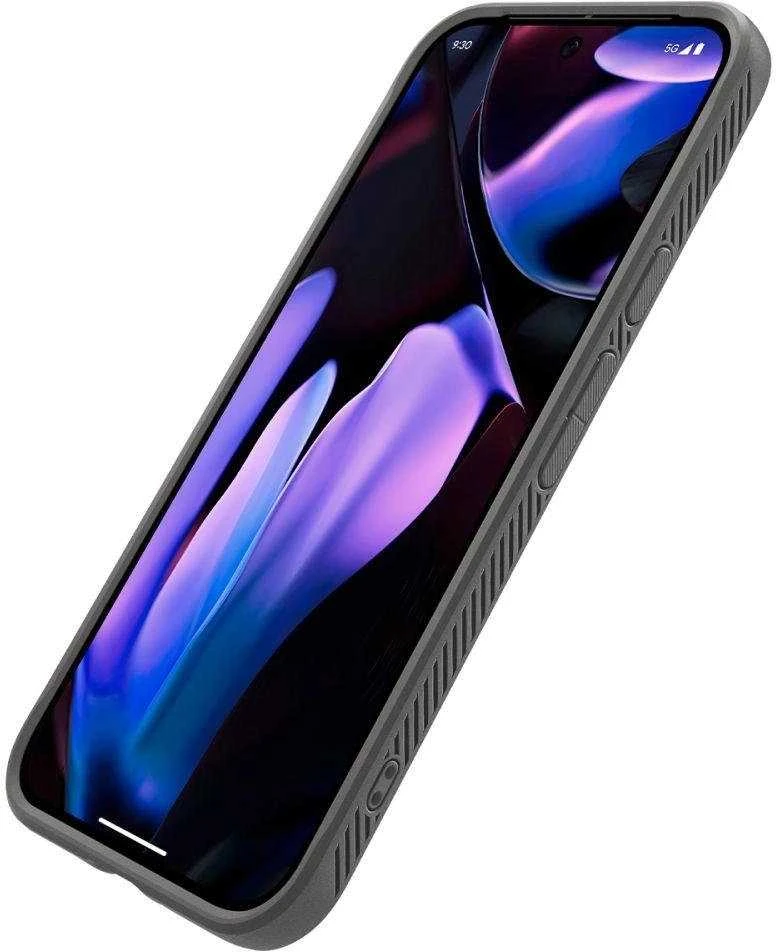 Google Pixel 9 PRO XL Spigen Rugged Armor Marble dėklas telefonui pilkos spalvos