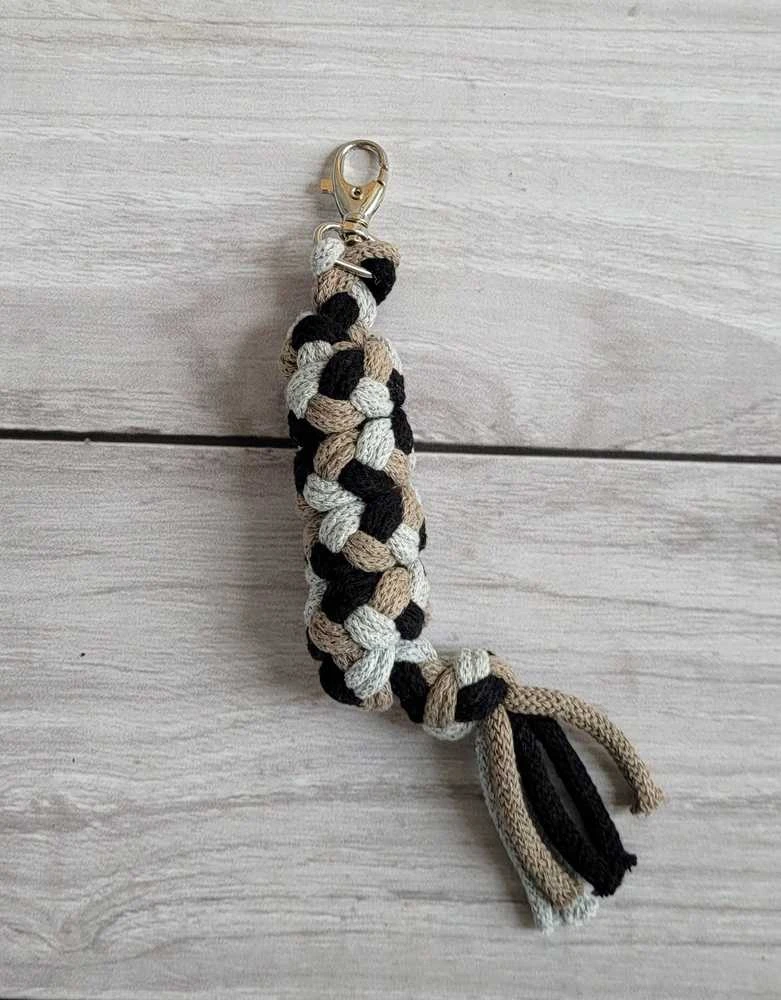 Pavadėlis hobi arkliukui, dvigubas – pilkas/rudas/juodas