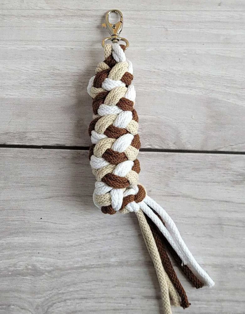 Pavadėlis hobi arkliukui, dvigubas, šviesiai smėlio/rudas/baltas