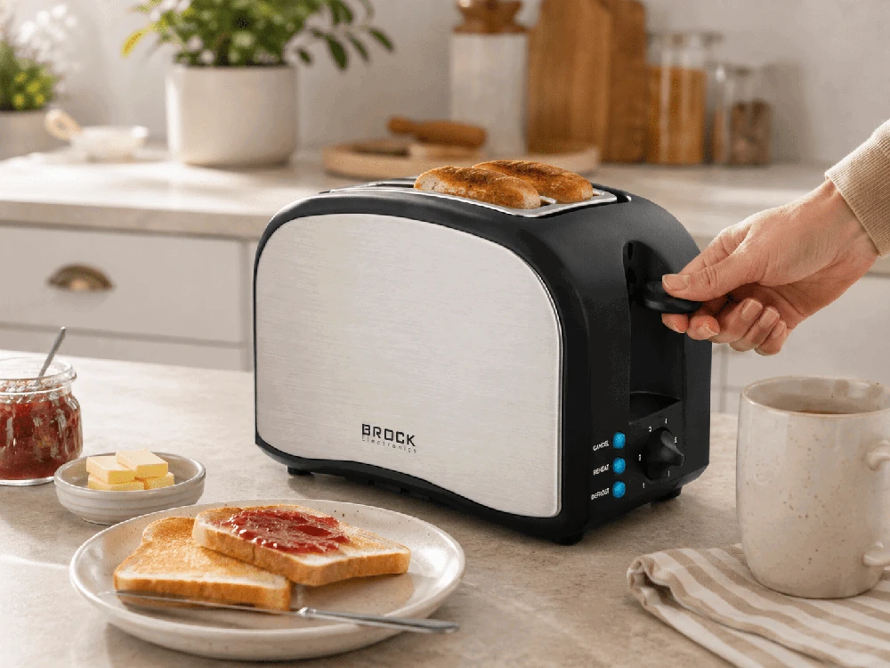 PAVADINIMAS: Brock BT 1003 SS skrudintuvas, 800 W, juodas / plieno
