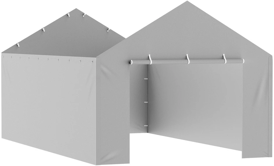 VEVOR Automobilinė pastogė 12 x 6 m pilka
